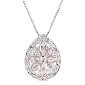 Pingente em Prata 925 com Diamantes