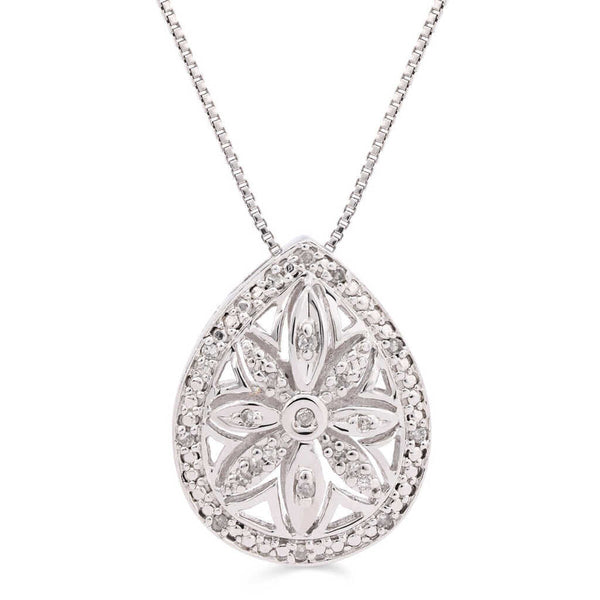 Pingente em Prata 925 com Diamantes