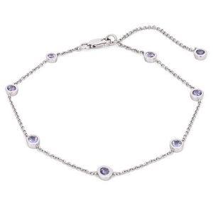 Pulseira em Prata 925 com Tanzanitas
