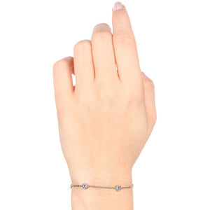 Pulseira em Prata 925 com Tanzanitas