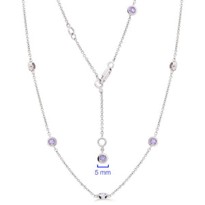 Colar em Prata 925 com Tanzanitas