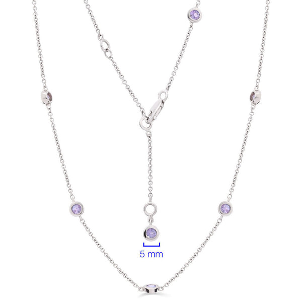 Colar em Prata 925 com Tanzanitas