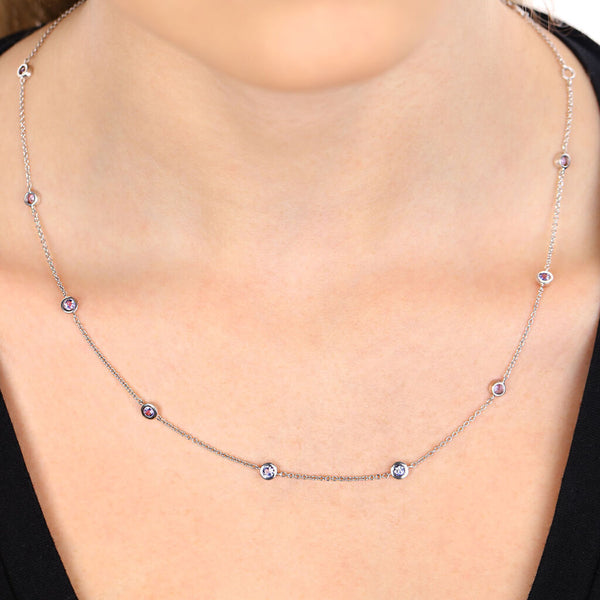 Colar em Prata 925 com Tanzanitas
