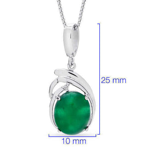 Conjunto em Prata 925 com Jade e Diamantes