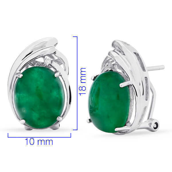 Conjunto em Prata 925 com Jade e Diamantes