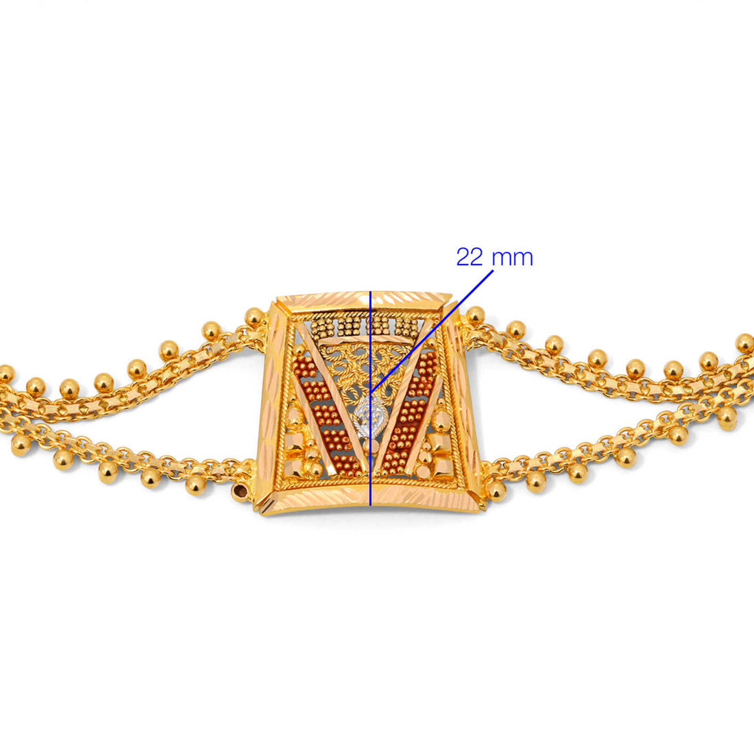 Pulseira Linha Alshahba em Ouro Amarelo 21k Com Mina