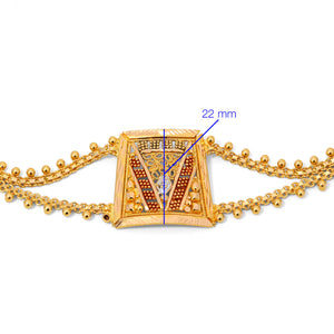 142333-Pulseira Linha Alshahba em Ouro Amarelo 21k Com Mina