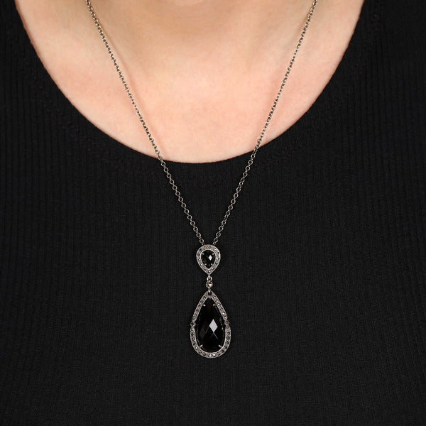 Pingente em Prata 925 com Onix e Marcassitas
