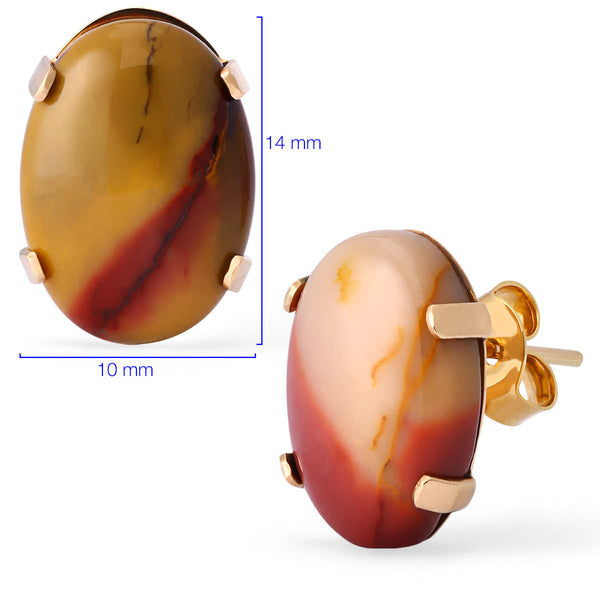 Par de Brinco em Ouro Amaelo 18k com Agata