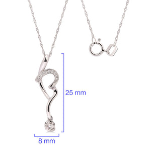 Pingente em Ouro Branco 18k com Diamantes