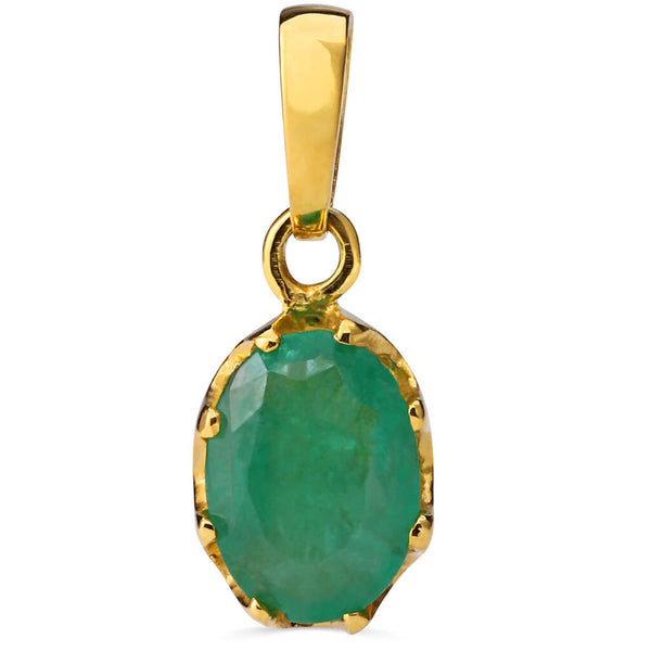 Pingente em Ouro Amarelo 18k Cestinha com Esmeralda