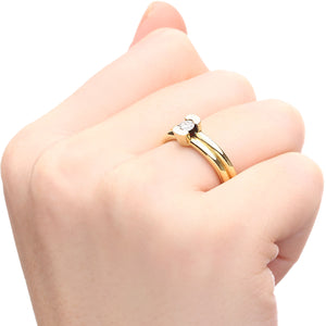 145968 - Anel em Ouro Amarelo 18 k Solitário de Diamante Aprox. 20 pts