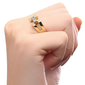 Anel em Ouro Amarelo 18k com Diamantes