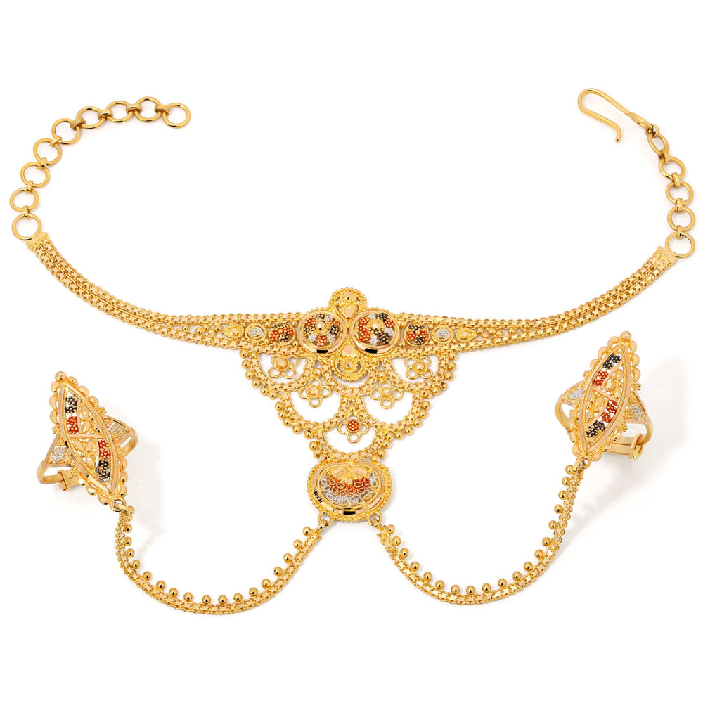 146702-Pulseira Linha Alshahba em Ouro Amarelo 21k