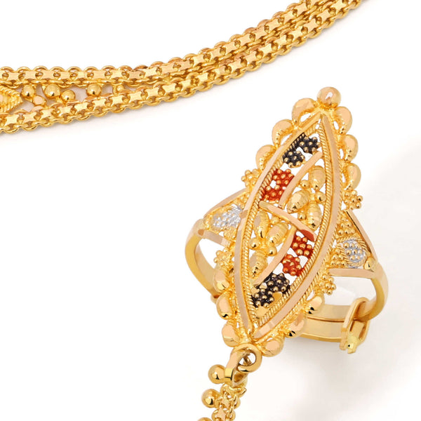 146702-Pulseira Linha Alshahba em Ouro Amarelo 21k