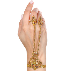 146702-Pulseira Linha Alshahba em Ouro Amarelo 21k