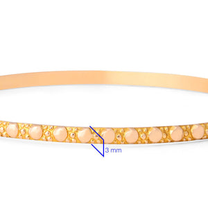 Bracelete Trabalhado Sem Fecho-6 Cm Ouro Rosé