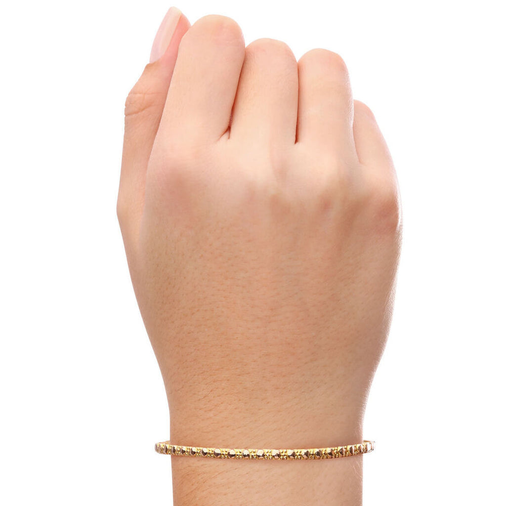 Bracelete Trabalhado Sem Fecho-6 Cm Ouro Rosé