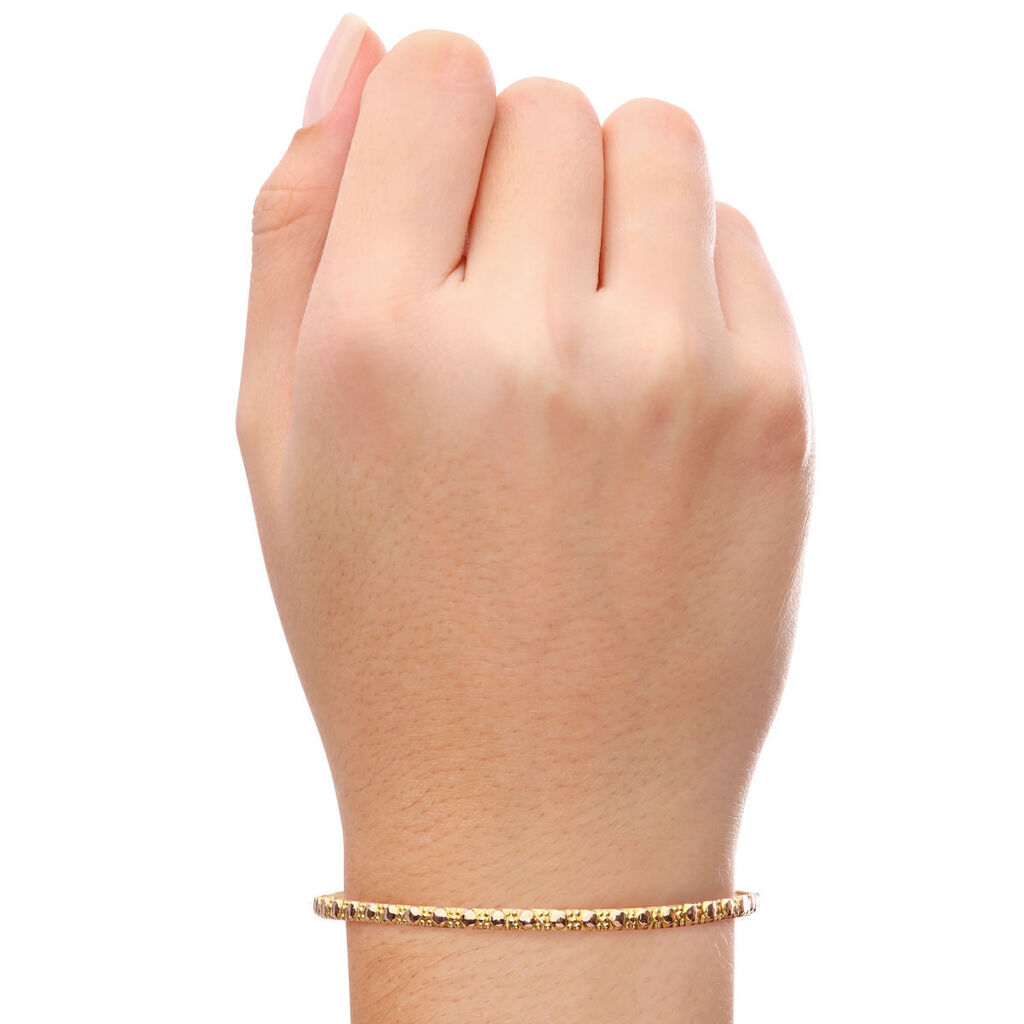 Bracelete Trabalhado Sem Fecho-6 Cm Ouro Rosé