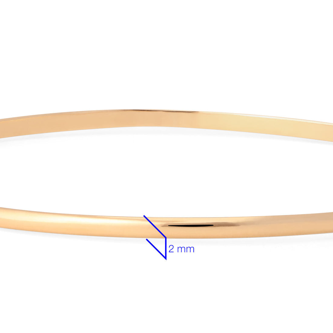Bracelete Polido em Ouro Rosê 18k