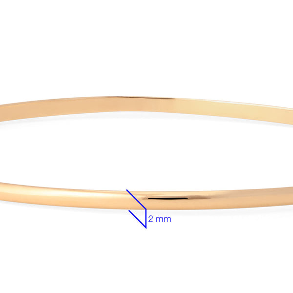 Bracelete Polido em Ouro Rosê 18k