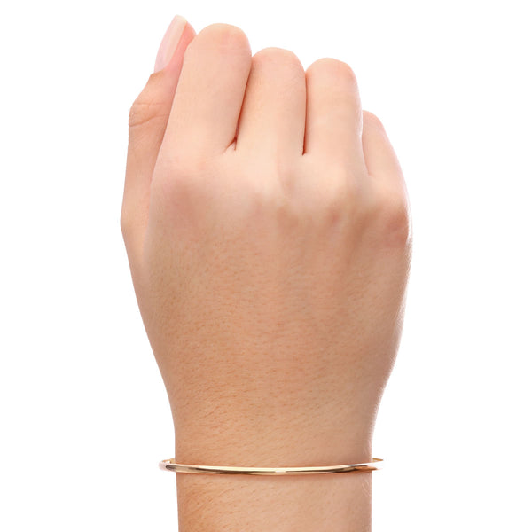 Bracelete Polido em Ouro Rosê 18k