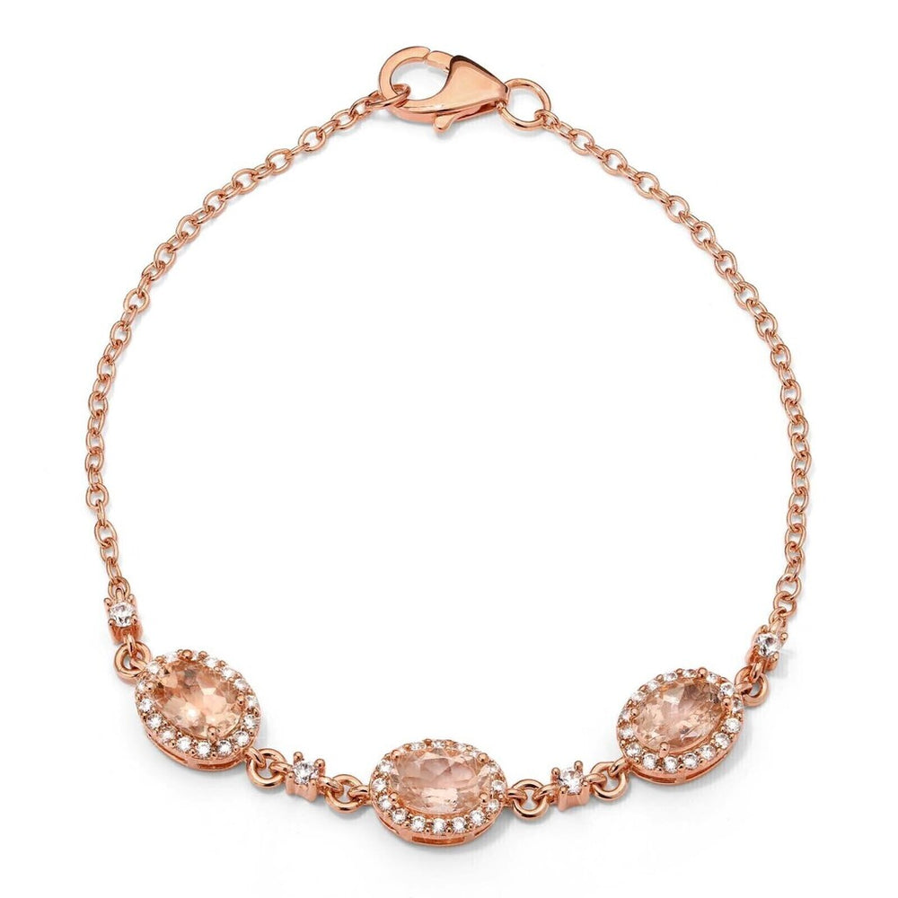 Pulseira em Prata 925 com Morganitas