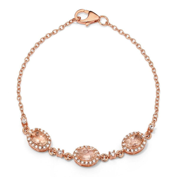 Pulseira em Prata 925 com Morganitas