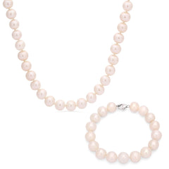 Colar e Pulseira em Prata 925 de Pérolas Brancas