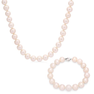 Colar e Pulseira em Prata 925 de Pérolas Brancas
