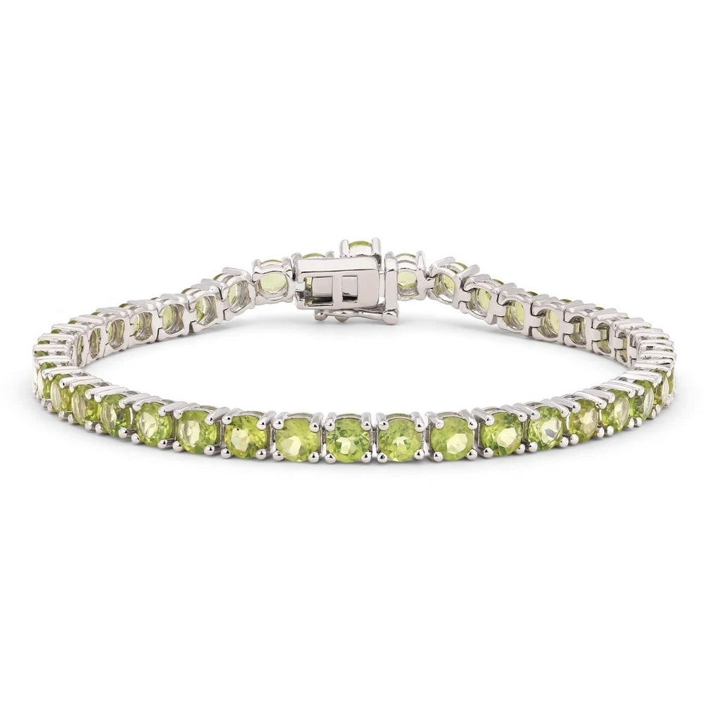 Pulseira em Prata 925 com Peridotos