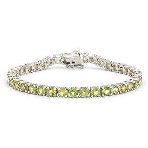 Pulseira em Prata 925 com Peridotos