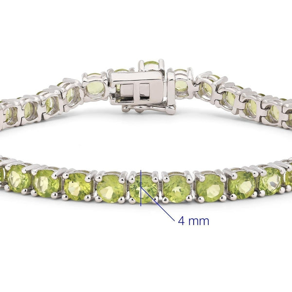 Pulseira em Prata 925 com Peridotos