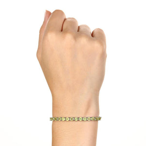 Pulseira em Prata 925 com Peridotos