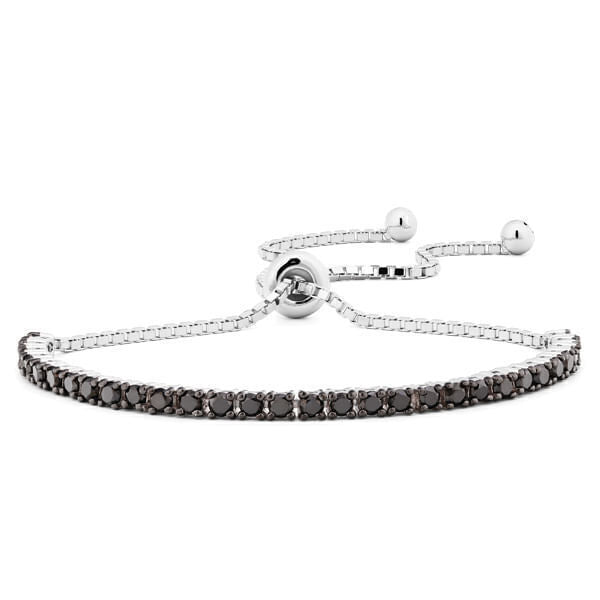 Pulseira em Prata 925 com Diamantes Negros