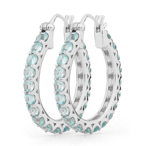 Argola em Prata 925 com Apatitas