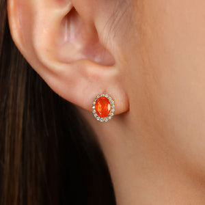 Conjunto em Prata 925 com Opala e Zircônias