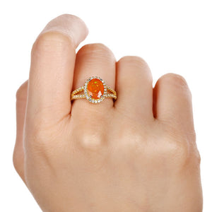 Conjunto em Prata 925 com Opala e Zircônias