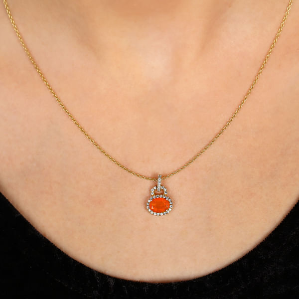 Conjunto em Prata 925 com Opala e Zircônias