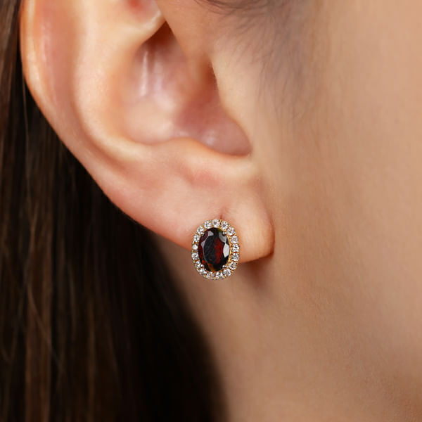 Conjunto em  Prata 925 com Opala e Zircônias