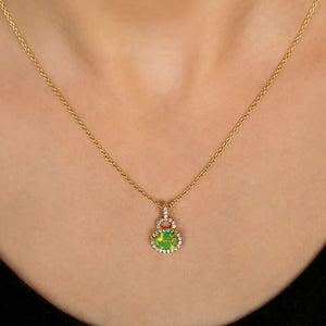 Conjunto de Prata com Opala e Zircônias