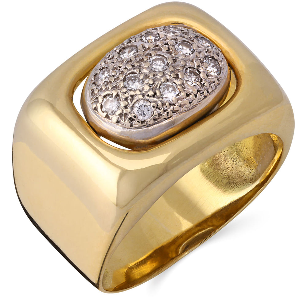 153116- Anel em Ouro Amarelo com Diamantes