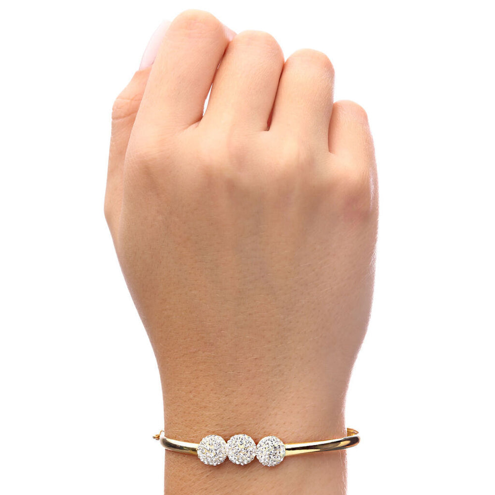 Bracelete Ouro Amarelo 18 k com Cristais Swarovisk