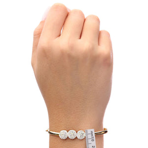 Bracelete Ouro Amarelo 18 k com Cristais Swarovisk