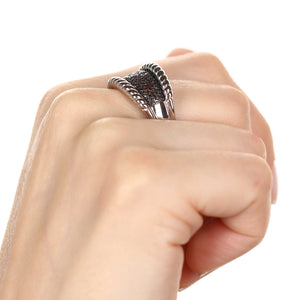 Anel em Prata com Diamantes Vermelhos Aprox 25 pts