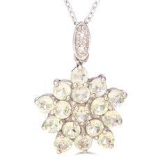 Pingente em Prata 925 com Amblygonite e Diamantes