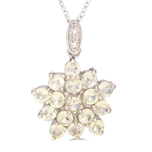 Pingente em Prata 925 com Amblygonite e Diamantes