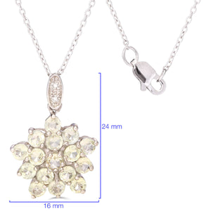 Pingente em Prata 925 com Amblygonite e Diamantes