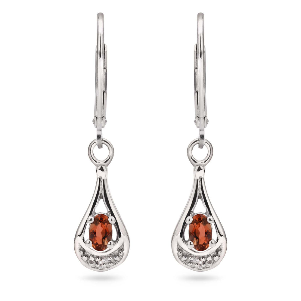 Par de Brinco em Prata 925 com Andalusite e Diamantes