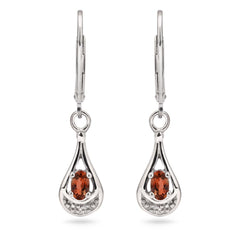 Par de Brinco em Prata 925 com Andalusite e Diamantes